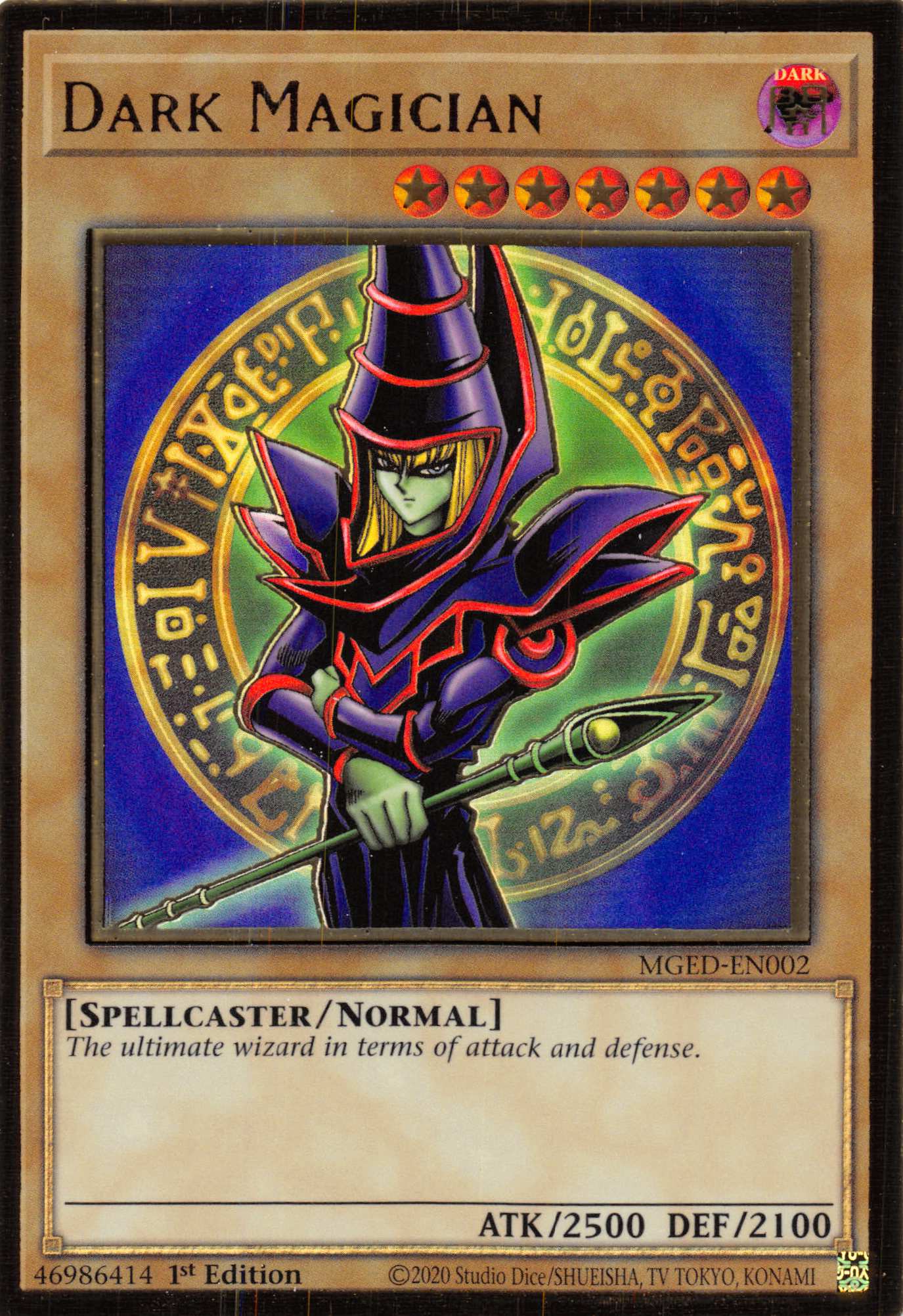Dark Magician (Alternate Art) [MGED-EN002] Gold Rare | Anubis Games and Hobby