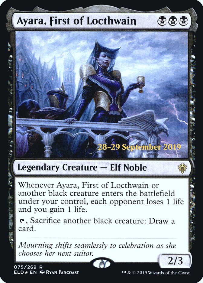 Ayara, First of Locthwain [Throne of Eldraine Prerelease Promos] | Anubis Games and Hobby