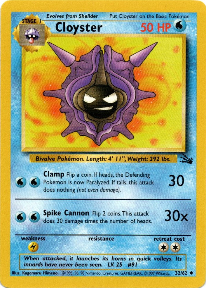 Cloyster (32/62) [Fossil Unlimited] | Anubis Games and Hobby