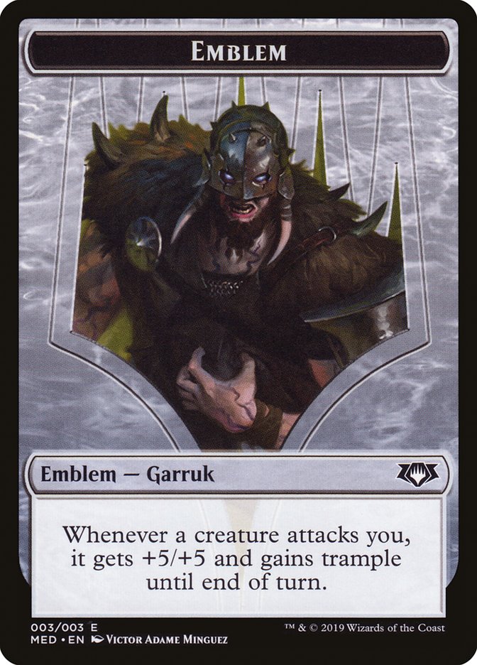 Garruk, Apex Predator Emblem [Mythic Edition Tokens] | Anubis Games and Hobby