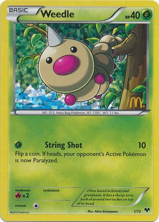 Weedle (1/12) [McDonald's Promos: 2014 Collection] | Anubis Games and Hobby