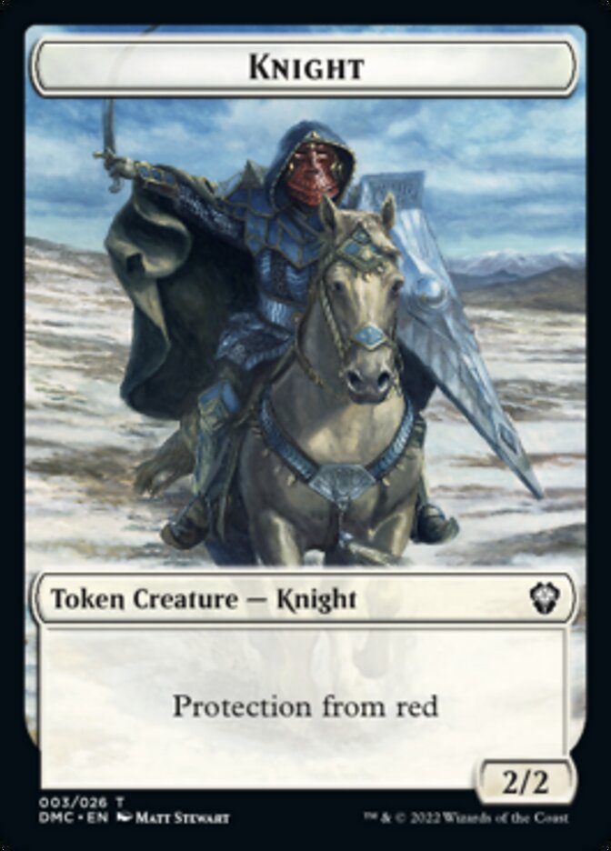 Phyrexian // Knight Double-Sided Token [Dominaria United Tokens] | Anubis Games and Hobby