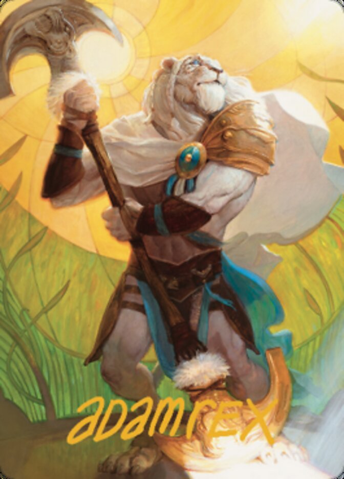 Ajani, Sleeper Agent Art Card (Gold-Stamped Signature) [Dominaria United Art Series] | Anubis Games and Hobby