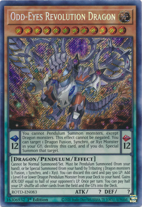 Odd-Eyes Revolution Dragon [ROTD-EN083] Secret Rare | Anubis Games and Hobby