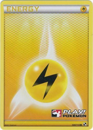 Lightning Energy (108/114) (Play Pokemon Promo) [Black & White: Base Set] | Anubis Games and Hobby