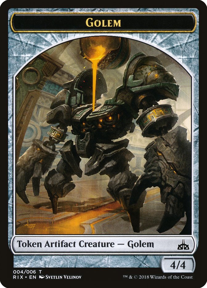 Golem Token [Rivals of Ixalan Tokens] | Anubis Games and Hobby