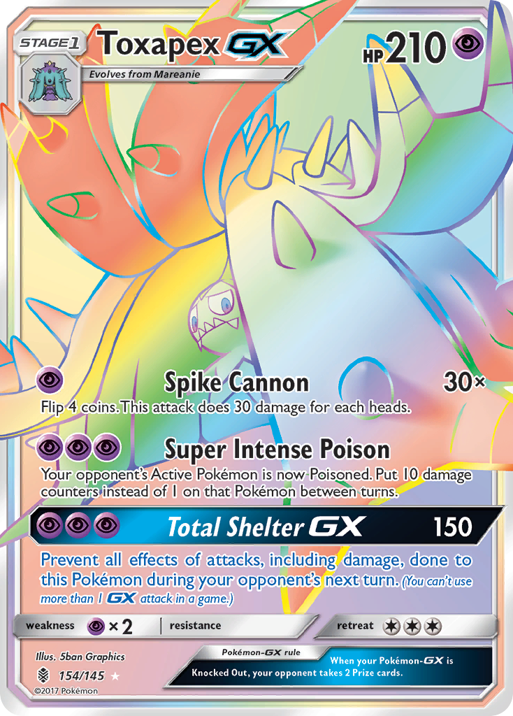 Toxapex GX (154/145) [Sun & Moon: Guardians Rising] | Anubis Games and Hobby