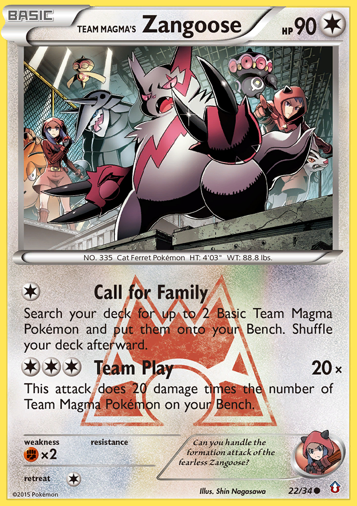 Team Magma's Zangoose (22/34) [XY: Double Crisis] | Anubis Games and Hobby