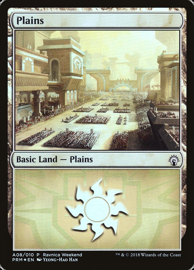 Plains (A08) [Ravnica Allegiance Ravnica Weekend] | Anubis Games and Hobby