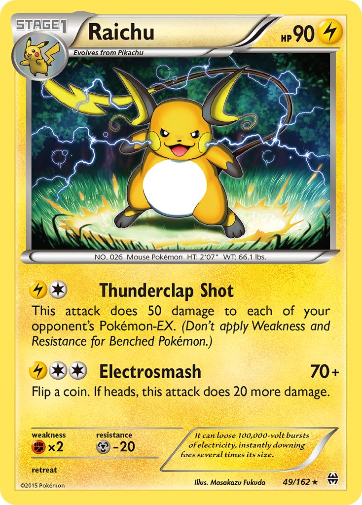 Raichu (49/162) (Theme Deck Exclusive) [XY: BREAKthrough] | Anubis Games and Hobby