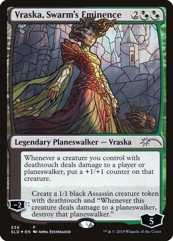 Vraska, Swarm's Eminence (Stained Glass) [Secret Lair Drop Promos] | Anubis Games and Hobby