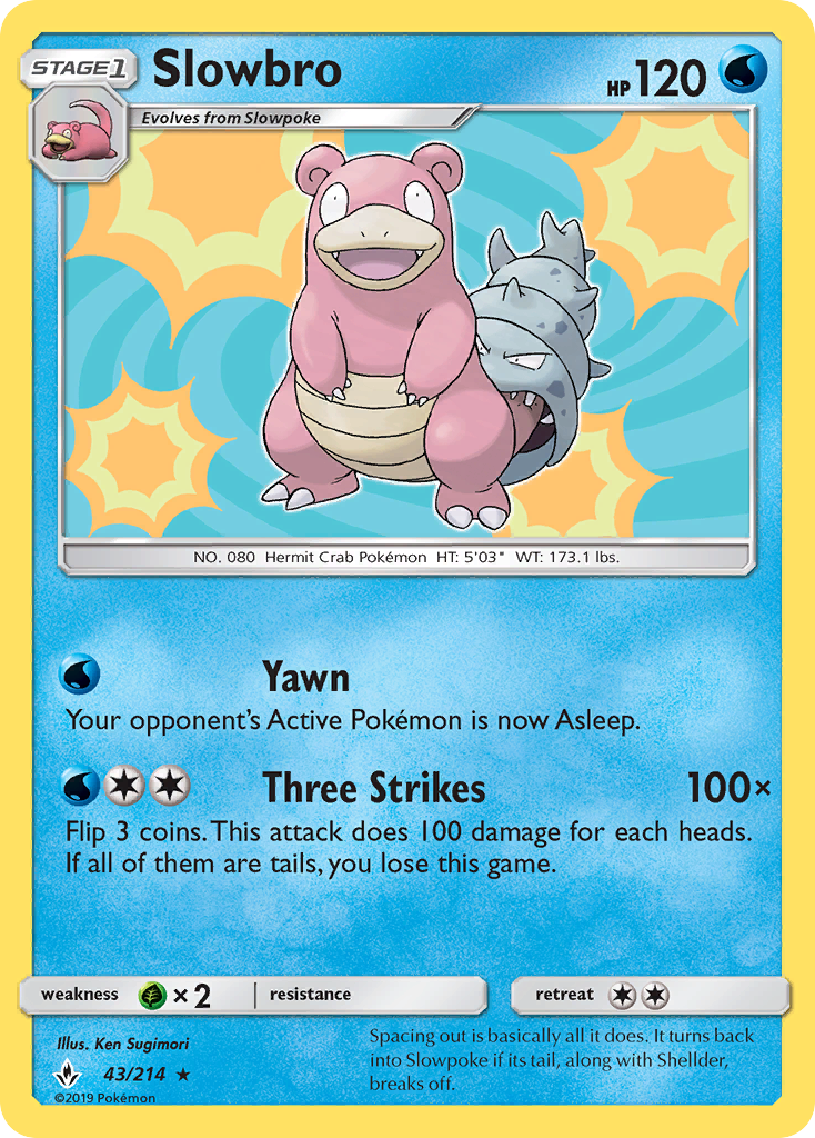 Slowbro (43/214) [Sun & Moon: Unbroken Bonds] | Anubis Games and Hobby