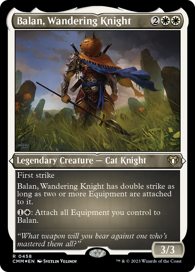 Balan, Wandering Knight (Foil Etched) [Commander Masters] | Anubis Games and Hobby