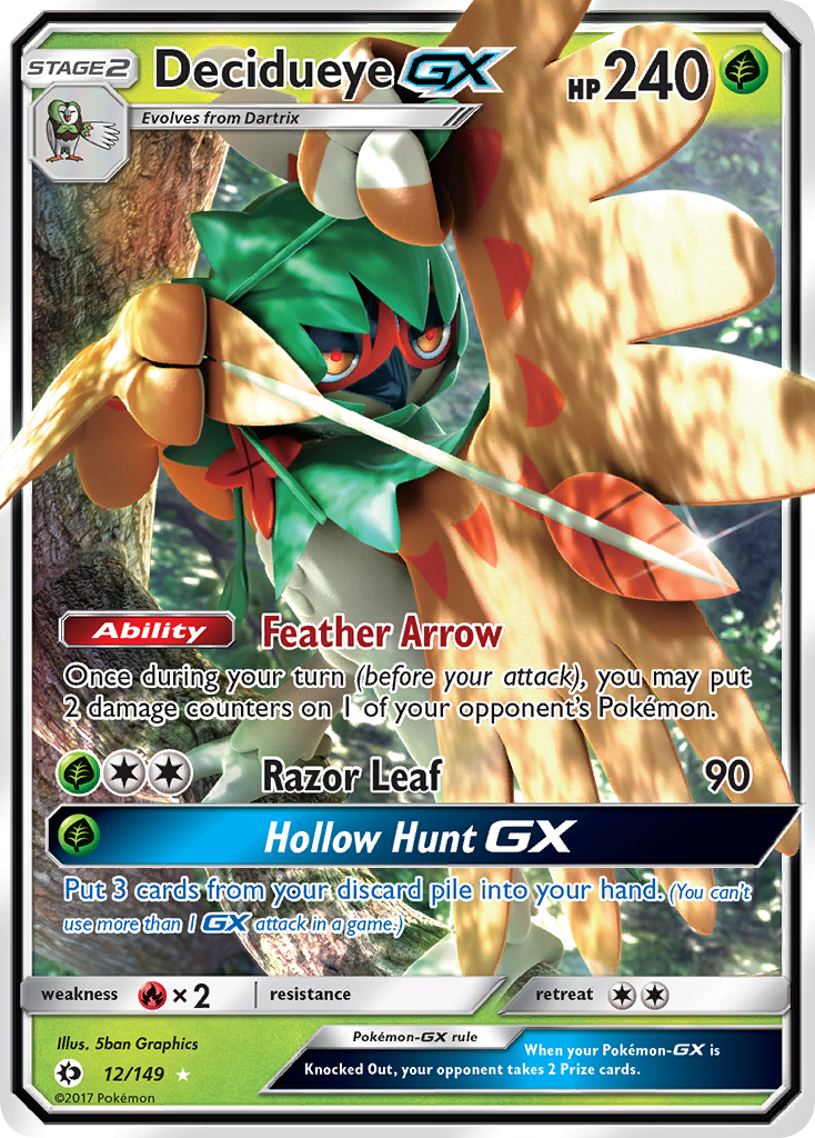 Decidueye GX (12/149) [Sun & Moon: Base Set] | Anubis Games and Hobby