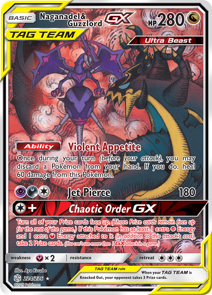 Naganadel & Guzzlord GX (224/236) [Sun & Moon: Cosmic Eclipse] | Anubis Games and Hobby