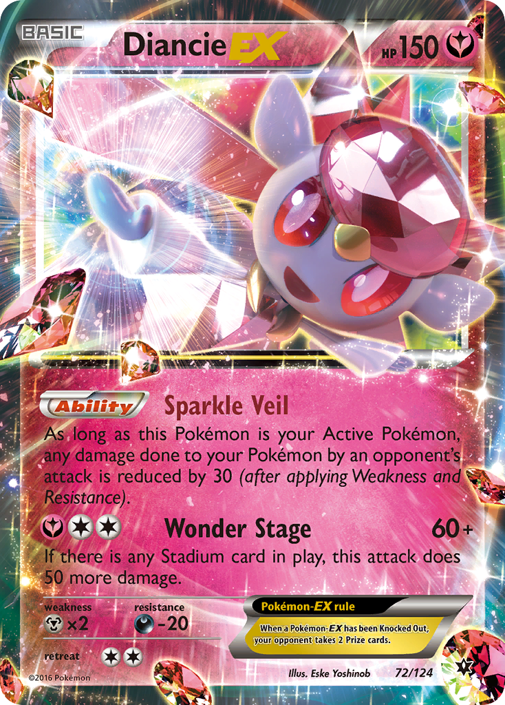 Diancie EX (72/124) [XY: Fates Collide] | Anubis Games and Hobby