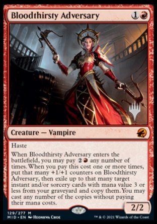 Bloodthirsty Adversary (Promo Pack) [Innistrad: Midnight Hunt Promos] | Anubis Games and Hobby