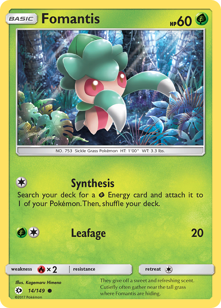 Fomantis (14/149) [Sun & Moon: Base Set] | Anubis Games and Hobby