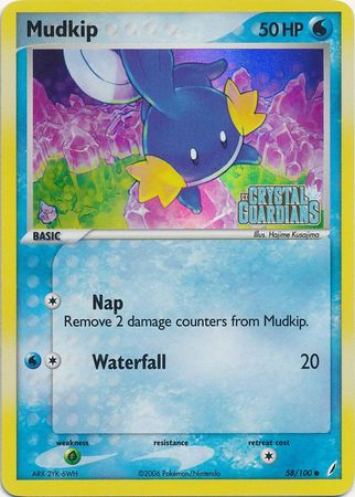 Mudkip (58/100) (Stamped) [EX: Crystal Guardians] | Anubis Games and Hobby