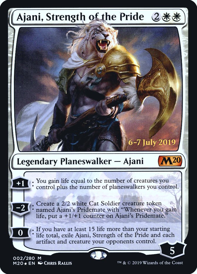 Ajani, Strength of the Pride [Core Set 2020 Prerelease Promos] | Anubis Games and Hobby