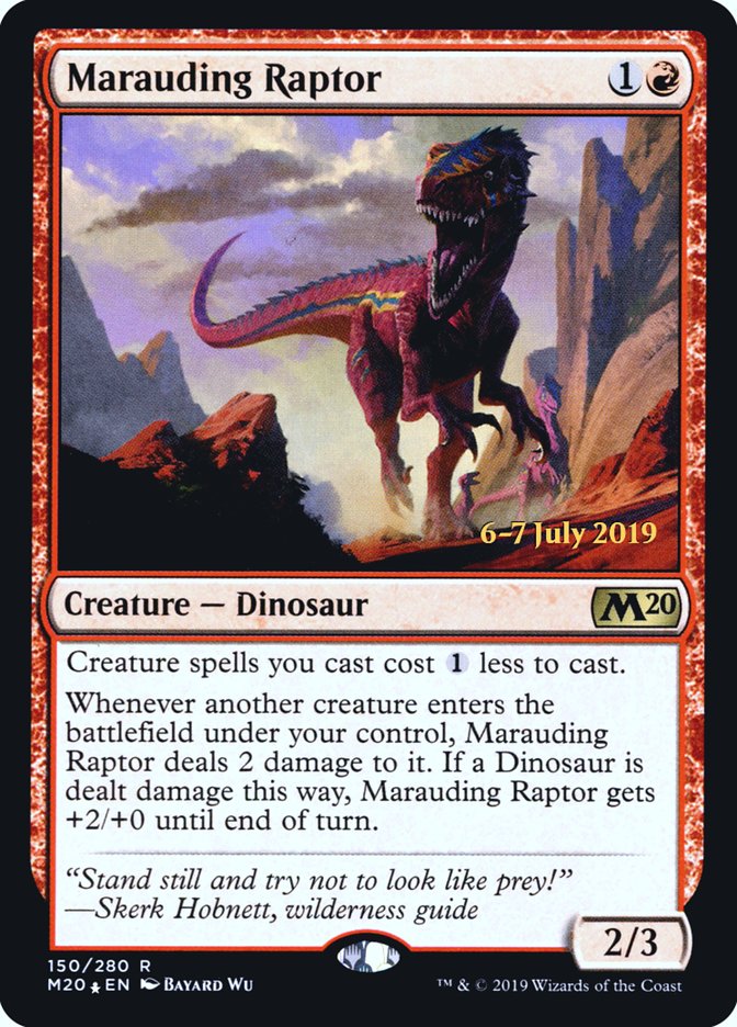 Marauding Raptor [Core Set 2020 Prerelease Promos] | Anubis Games and Hobby