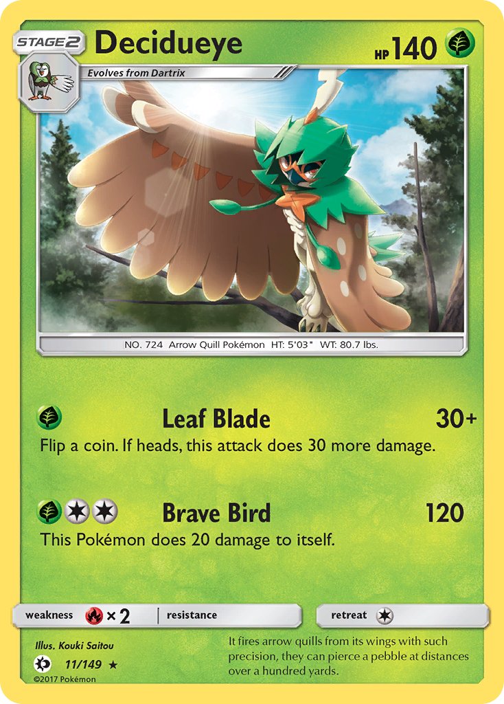 Decidueye (11/149) (Theme Deck Exclusive) [Sun & Moon: Base Set] | Anubis Games and Hobby