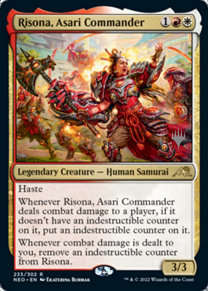 Risona, Asari Commander (Promo Pack) [Kamigawa: Neon Dynasty Promos] | Anubis Games and Hobby