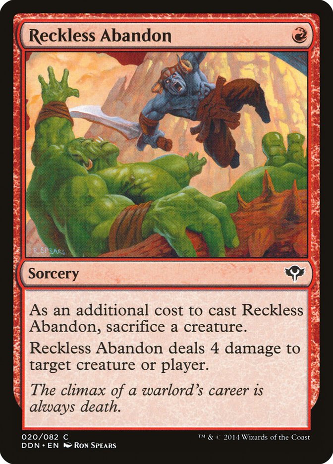 Reckless Abandon [Duel Decks: Speed vs. Cunning] | Anubis Games and Hobby