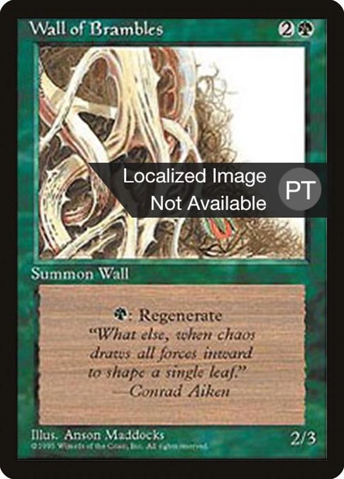 Wall of Brambles [Fourth Edition (Foreign Black Border)] | Anubis Games and Hobby