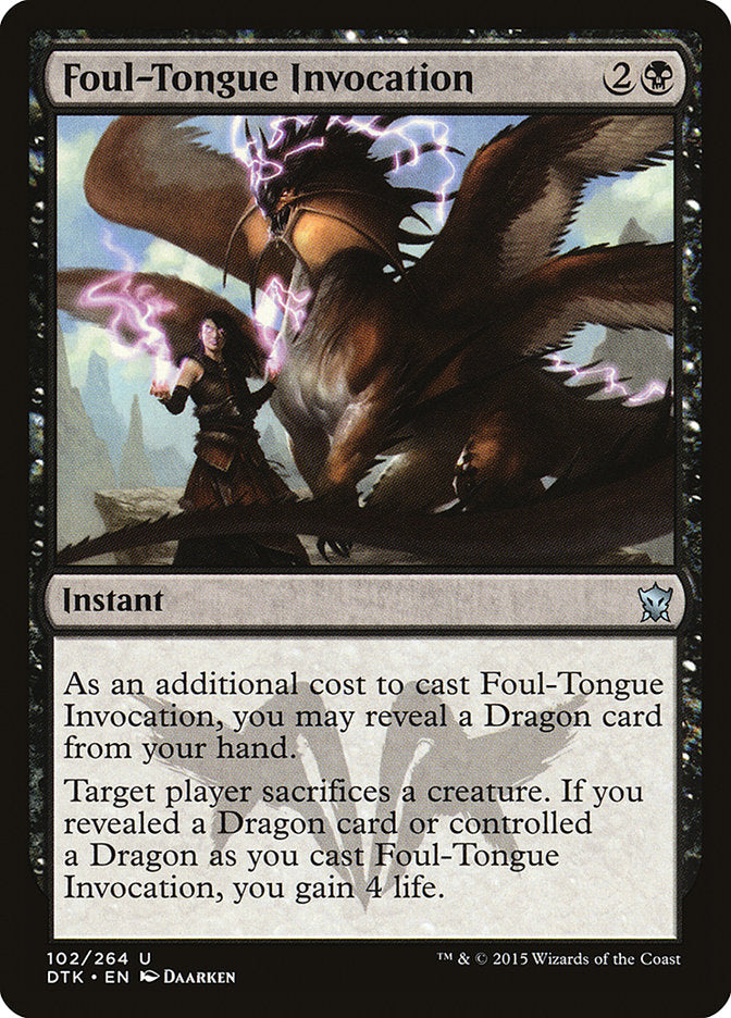 Foul-Tongue Invocation [Dragons of Tarkir] | Anubis Games and Hobby