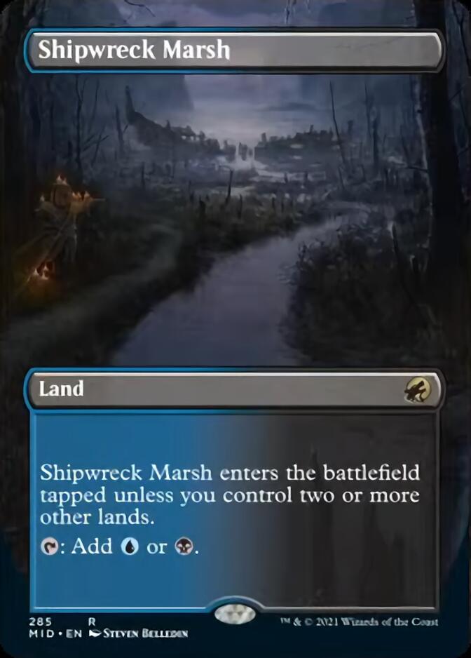 Shipwreck Marsh (Borderless Alternate Art) [Innistrad: Midnight Hunt] | Anubis Games and Hobby