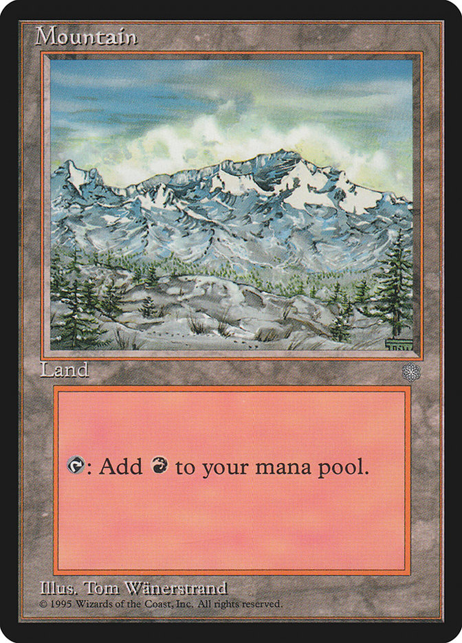 Mountain (Trees Visible / Signature on Right) [Ice Age] | Anubis Games and Hobby