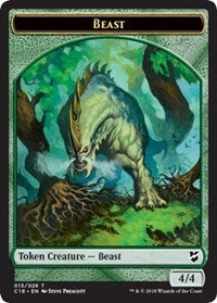 Beast (013) // Plant Double-Sided Token [Commander 2018 Tokens] | Anubis Games and Hobby