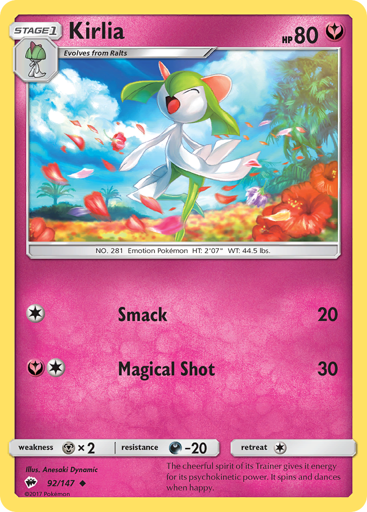 Kirlia (92/147) [Sun & Moon: Burning Shadows] | Anubis Games and Hobby