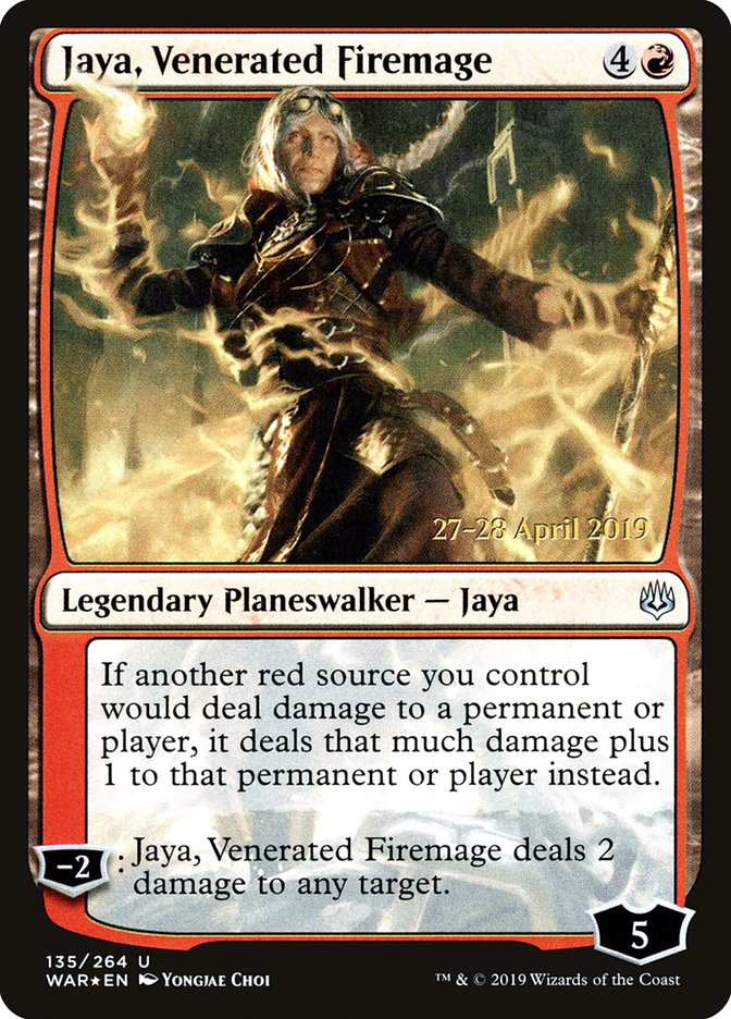 Jaya, Venerated Firemage [War of the Spark Prerelease Promos] | Anubis Games and Hobby