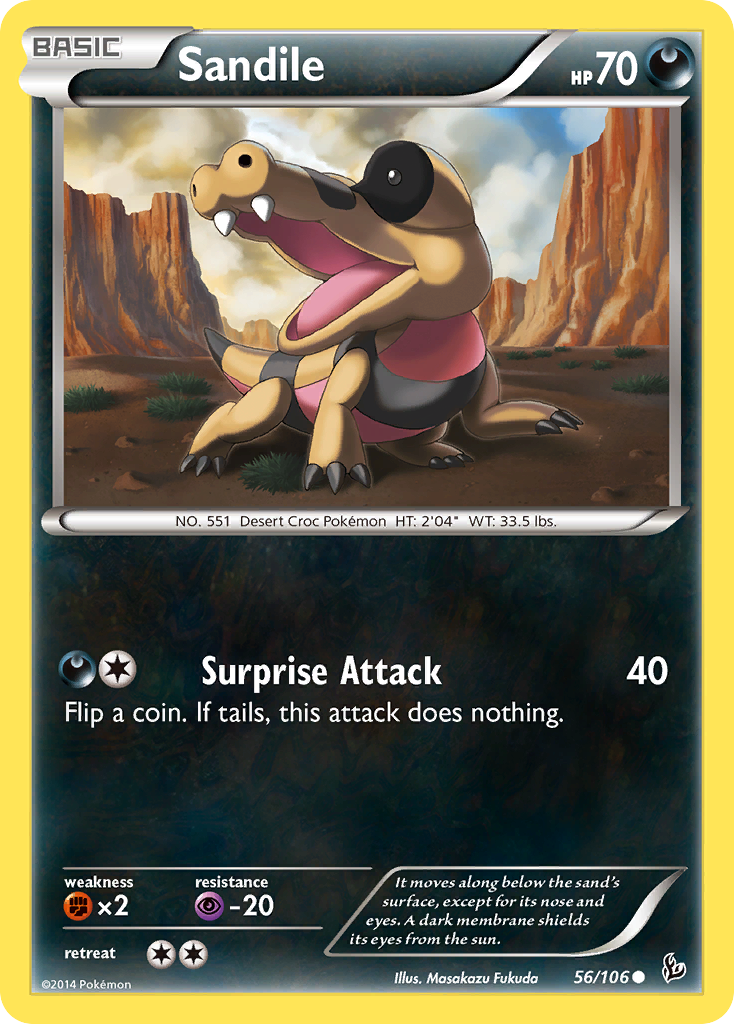 Sandile (56/106) [XY: Flashfire] | Anubis Games and Hobby