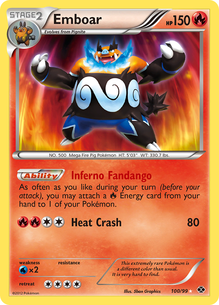 Emboar (100/99) [Black & White: Next Destinies] | Anubis Games and Hobby