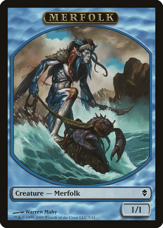 Merfolk Token [Zendikar Tokens] | Anubis Games and Hobby