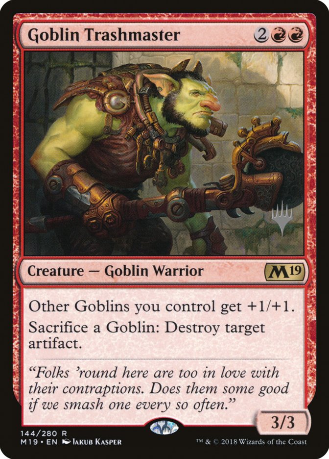 Goblin Trashmaster (Promo Pack) [Core Set 2019 Promos] | Anubis Games and Hobby