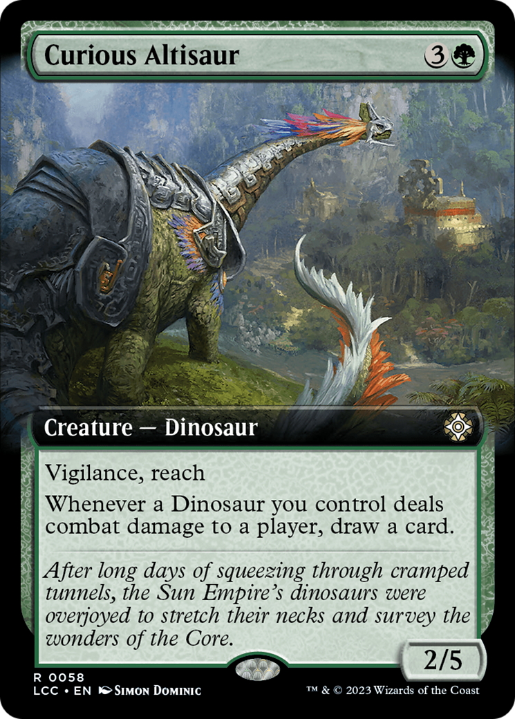 Curious Altisaur (Extended Art) [The Lost Caverns of Ixalan Commander] | Anubis Games and Hobby