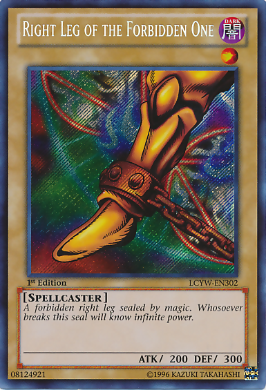 Right Leg of the Forbidden One [LCYW-EN302] Secret Rare | Anubis Games and Hobby