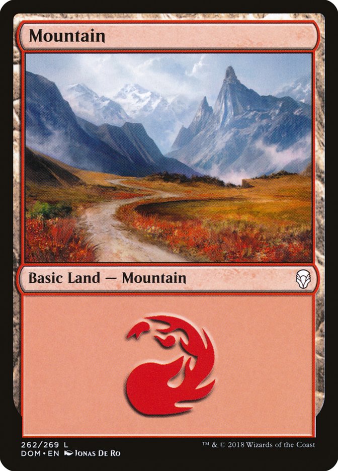 Mountain (262) [Dominaria] | Anubis Games and Hobby