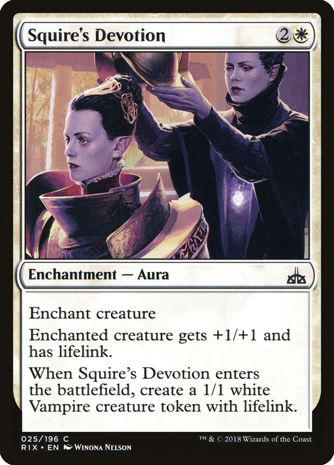 Squire's Devotion [Rivals of Ixalan] | Anubis Games and Hobby