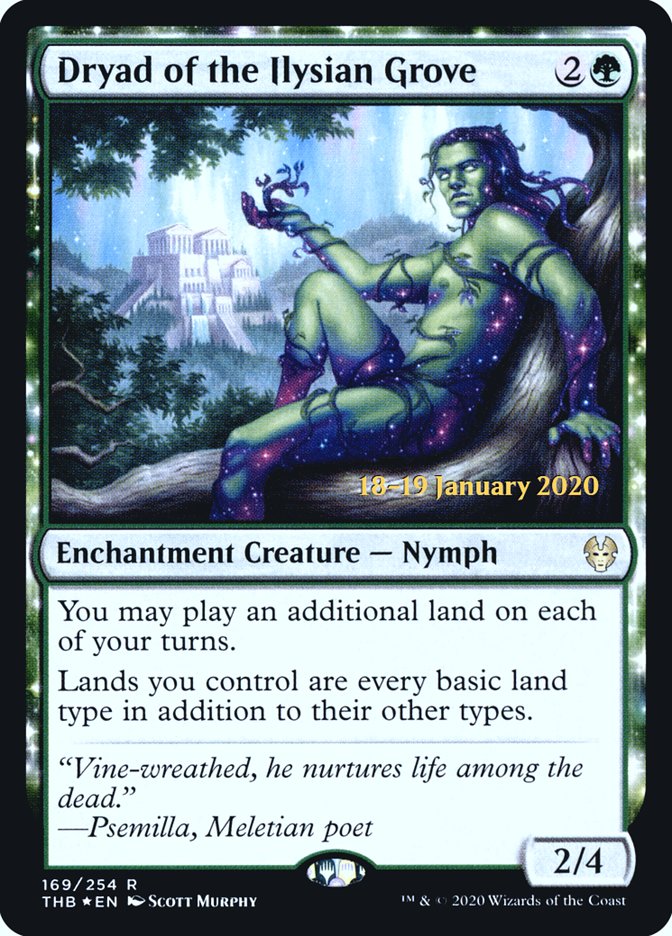 Dryad of the Ilysian Grove [Theros Beyond Death Prerelease Promos] | Anubis Games and Hobby