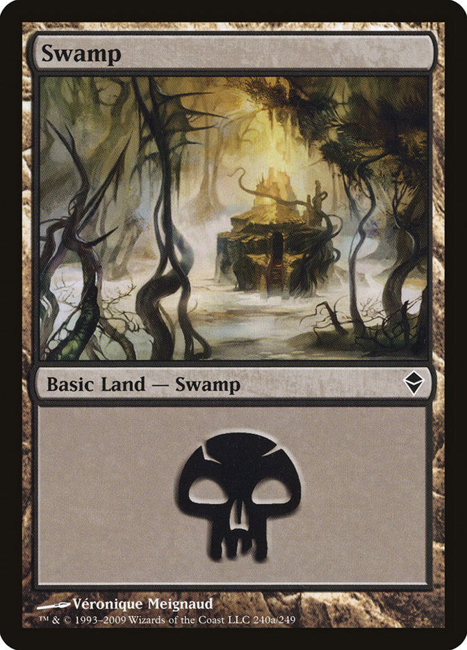 Swamp (240a) [Zendikar] | Anubis Games and Hobby