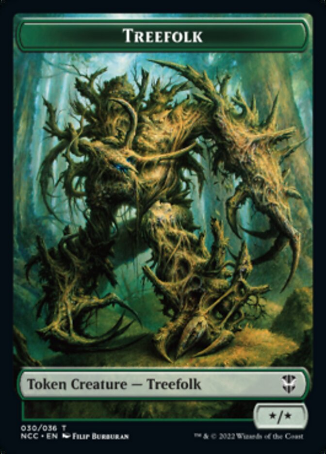 Treefolk // Spider Double-Sided Token [Streets of New Capenna Commander Tokens] | Anubis Games and Hobby