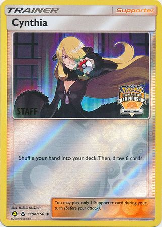 Cynthia (119a/156) (Regional Championship Promo Staff) [Sun & Moon: Ultra Prism] | Anubis Games and Hobby