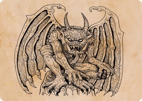 Cloister Gargoyle (Showcase) Art Card [Dungeons & Dragons: Adventures in the Forgotten Realms Art Series] | Anubis Games and Hobby