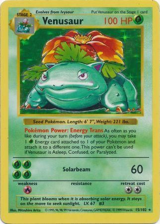 Venusaur (15/102) [Base Set Shadowless Unlimited] | Anubis Games and Hobby