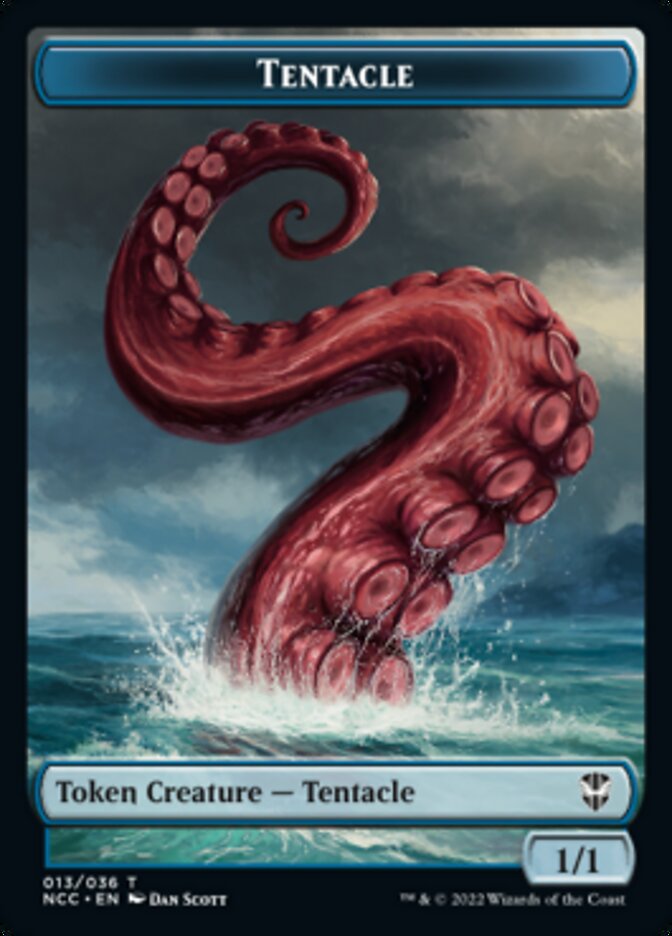 Tentacle // Champion of Wits Double-Sided Token [Streets of New Capenna Commander Tokens] | Anubis Games and Hobby